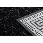 Covor modern GLOSS 2813 87 elegant,chenar grecesc negru / Gri 60x300 cm