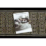 Covor modern GLOSS, Traversa 6776 86 elegant negru / auriu 60x250 cm