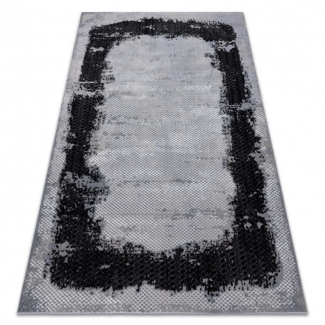 Covor CORE A004 -Abstract  înălțime fir 2, negru / gri 200x290 cm