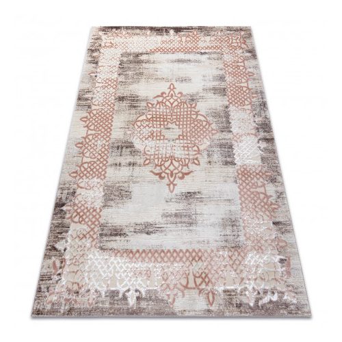 Covor CORE W9797 rozetă -Abstract  înălțime fir 2, bej/roz 160x220 cm