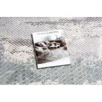 Covor CORE A004 -Abstract  înălțime fir 2, nuanța fildeșului / gri / albastru 80x150 cm