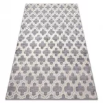 Covor CORE W6764 Trellis -Abstract  înălțime fir 2, gri / crem 80x150 cm