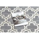 Covor CORE W6764 Trellis -Abstract  înălțime fir 2, gri / crem 80x150 cm