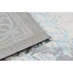 Covor CORE W7161 rozetă vintage  -Abstract  înălțime fir 2, albastru deschis / crem / gri 80x150 cm