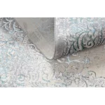 Covor CORE W7161 rozetă vintage  -Abstract  înălțime fir 2, albastru deschis / crem / gri 80x150 cm
