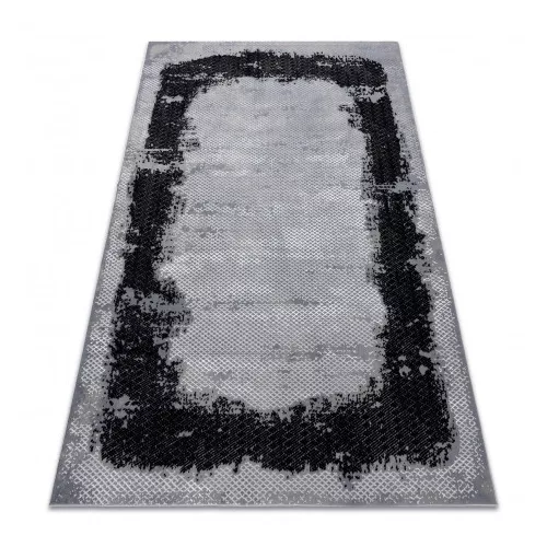 Covor CORE A004 -Abstract  înălțime fir 2, negru / gri 80x150 cm