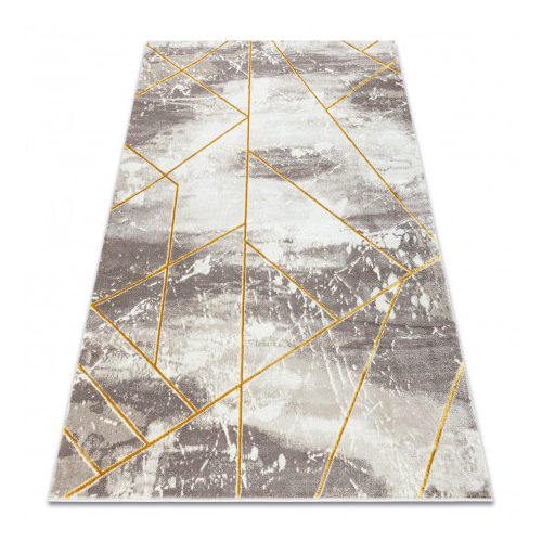 Covor CORE 1818 Figuri geometrice, -Abstract  înălțime fir 2, nuanța fildeșului / auriu 160x220 cm