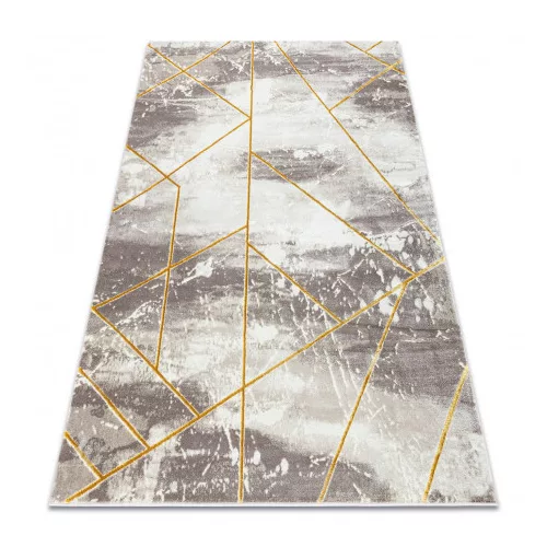 Covor CORE 1818 Figuri geometrice, -Abstract  înălțime fir 2, nuanța fildeșului / auriu 80x150 cm