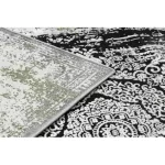 Covor modern VINCI 1516 rozetă vintage nuanța fildeșului / verde 80x150 cm