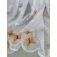  TRD. Perdea gata confecționată Amelia alb model fluture piersică 300x250cm