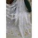  Perdea gata făcută Amelia alb bej model fluture 300x160cm