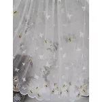  TRD. Perdea gata confecționată Amelia alb bej model fluture 300x180cm