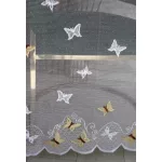  TRD. Perdea gata confecționată Amelia alb bej model fluture 300x180cm