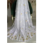  TRD. Perdea gata confecționată Amelia alb bej model fluture 300x180cm