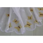  TRD. Perdea gata confecționată Amelia alb bej model fluture 300x180cm