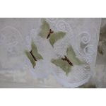  TRD. Perdea gata confecționată Amelia alb verde model fluture 200x160cm