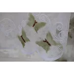  TRD. Perdea gata confecționată Amelia alb verde model fluture 300x180cm