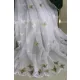  TRD. Perdea gata confecționată Amelia alb verde model fluture 300x250cm