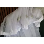  TRD. Perdea gata confecționată Amelia alb verde model fluture 300x250cm