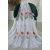 Perdea gata făcută Aurora alb model lalele roșii 300x180cm