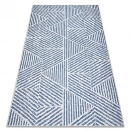   covor COLOR 47176360 SISAL , triunghiuri, зигзаг bej / albastru 140x200 cm