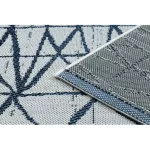 Covor COLOR 47278306 SISAL, Triunghi, bej / albastru 80x150 cm