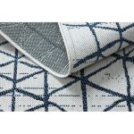 Covor COLOR 47278306 SISAL, Triunghi, bej / albastru 60x110 cm