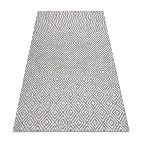 Tesut sizal flat covor 48607637  romb  gri / crem 200x290 cm