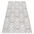 Covor plat din sisal țesut 48731960 Pătrățele, Figuri geometrice, crem / gri 80x150 cm