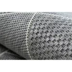 Covor plat din sisal țesut 48731637 Pătrățele, Figuri geometrice, gri / crem 80x150 cm