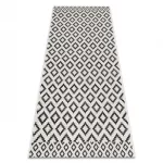  Kab. Covor plat din sisal împletit 49361960 Diamante crem / negru 80x150 cm