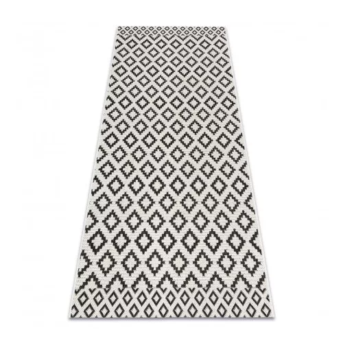  Kab. Covor plat din sisal împletit 49361960 Diamante crem / negru 80x150 cm