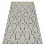  Kab. Covor plat din sisal împletit 49379960 Drops crem / negru 80x150 cm