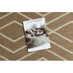 Kab. FLAT 48956265 Covor din sisal Geometric - culoare bej natural pai, șnur 80x150 cm