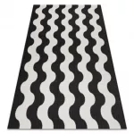 Kab. Covor plat din sisal împletit 49377690 Wave crem / negru 80x150 cm