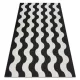  Kab. Covor plat din sisal împletit 49377690 Wave crem / negru 80x150 cm
