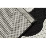  Kab. Covor plat din sisal împletit 49377690 Wave crem / negru 80x150 cm