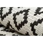  Kab. Covor plat din sisal împletit 49361960 Diamante crem / negru 120x170 cm