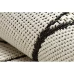  Kab. Covor plat din sisal împletit 49379960 Drops crem / negru 120x170 cm