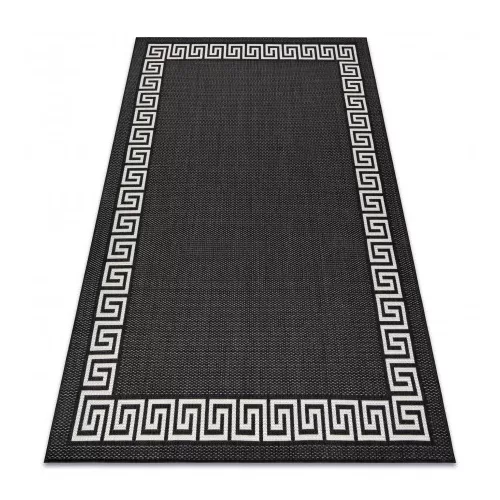  Kab. Covor plat din sisal împletit 49373690 negru grecesc / crem 200x290 cm