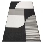  Kab. Covor plat din sisal împletit 49384690 ABSTRACT crem / negru 120x170 cm