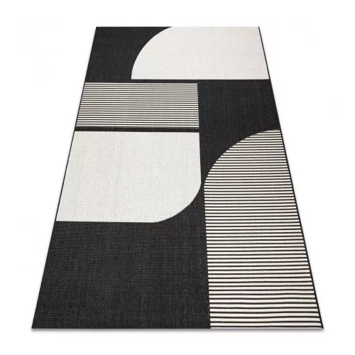  Kab. Covor plat din sisal împletit 49384690 ABSTRACT crem / negru 160x230 cm