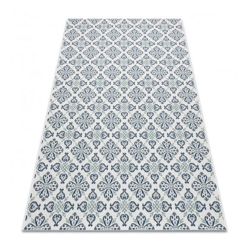 Covor țesut din sisal  color  19246/969 Flori, alb 160x230 cm