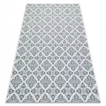 Covor țesut din sisal  color  19246/969 Flori, alb 80x150 cm