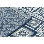 Covor țesut din sisal  color  19247/699 Figuri geometrice, albastru 80x150 cm