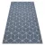 Covor plat din sisal țesut 48721/591  crem 3D albastru 80x150 cm