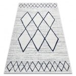 Covor țesut din sisal  color  47272/396 Figuri geometrice, alb 60x110 cm