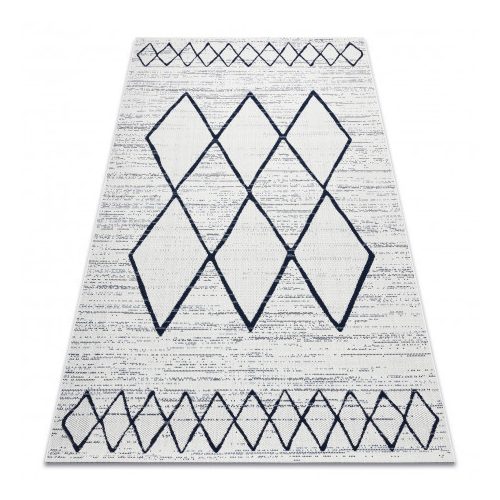Covor țesut din sisal  color  47272/396 Figuri geometrice, alb 60x110 cm
