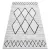 Covor țesut din sisal  color  47272/396 Figuri geometrice, alb 80x150 cm