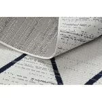 Covor țesut din sisal  color  47272/396 Figuri geometrice, alb 80x150 cm